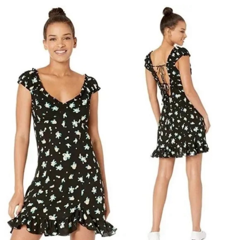 Free People floral print mini dress